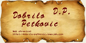 Dobrilo Petković vizit kartica